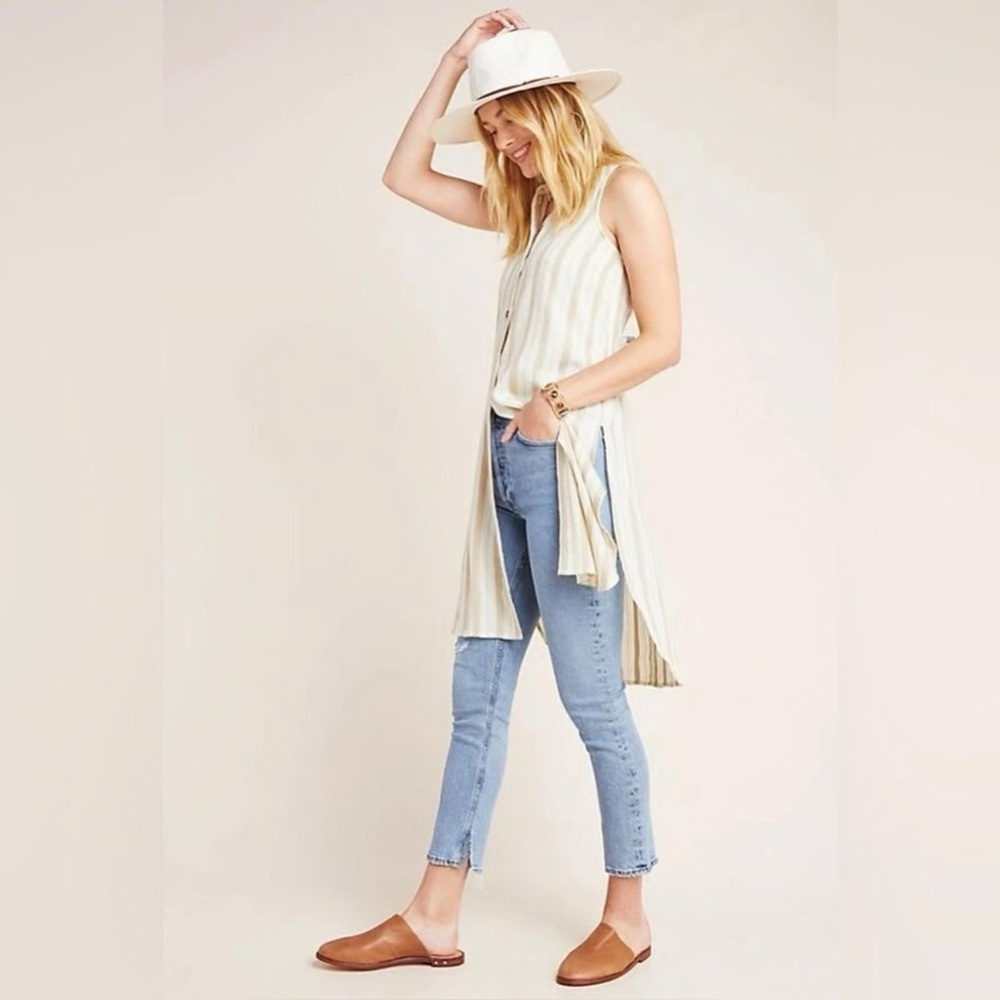 NWT Anthropologie Delphine Striped Duster Tunic, Size XS